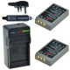 Kit de 2 batteries BLS-5 pour Olympus avec chargeur et chargeur voiture - version UK - Image 1