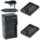 ChiliPower 2 x Li-90B accus pour Olympus - Kit chargeur + chargeur voiture - Version UK - Image 1