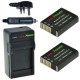 ChiliPower 2 x NP-95 batteries pour Fujifilm - kit chargeur + chargeur voiture - version UK - Image 1
