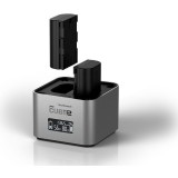 Hähnel ProCube2 - Chargeur double professionnel pour Canon LP-E6, LP-E6N, LP-E6NH, LP-E6P, LP-E8, LP-E17