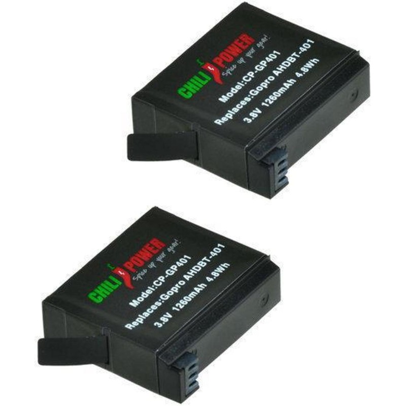 ChiliPower AHDBT-401 accu voor GoPro Hero4 - 2-Pack