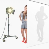 StudioKing fond super flexiglass 1,5 x 5,5 m pour photographie professionnelle