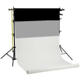 Linkstar système de fond BSK-3P avec 3 fonds papier blanc, noir et gris