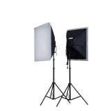 Falcon Eyes continu lichtset LH-ESB5050K2 2x40W avec softbox 50x50cm pour photo et vidéo