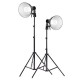 Falcon Eyes kit d'éclairage continu LHK-240 avec deux lampes spirales 40W et trépieds - Image 1