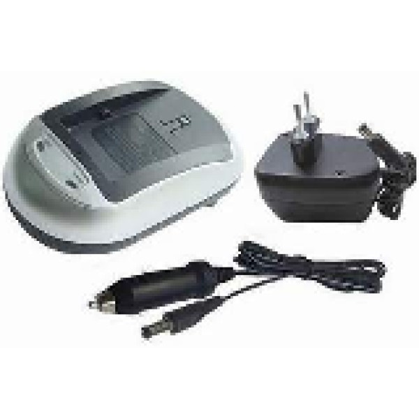 Chargeur de voyage compatible avec Sanyo DB-L40 avec adaptateur voiture