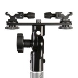 Falcon Eyes Twin Mount Tilting Bracket CLD-14A avec 2 adaptateurs sabot flash