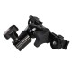 Falcon Eyes Twin Mount Tilting Bracket CLD-14A avec 2 adaptateurs sabot flash - Image 5
