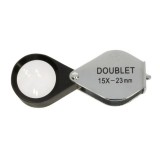 Benel Optics loupe de poche doublet 15x23mm pour bijoutier et inspection de précision