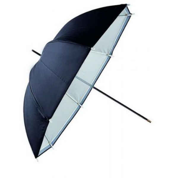 Falcon Eyes parapluie flash URN-48TSB1 diffuseur blanc avec housse argent/noir 122 cm