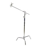 StudioKing C-stand avec bras de perche FT-3203S 328 cm - Pied de studio professionnel avec bras de perche réglable 120 cm
