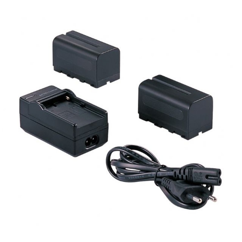 Falcon Eyes 2 x Accu NP-F750 + Acculader SP-CHG voor LED Lamp