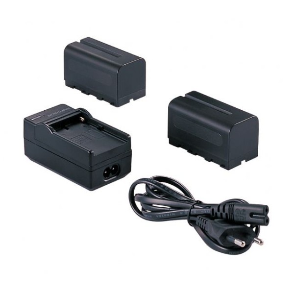 Falcon Eyes kit de 2 batteries NP-F750 et chargeur SP-CHG pour lampe LED