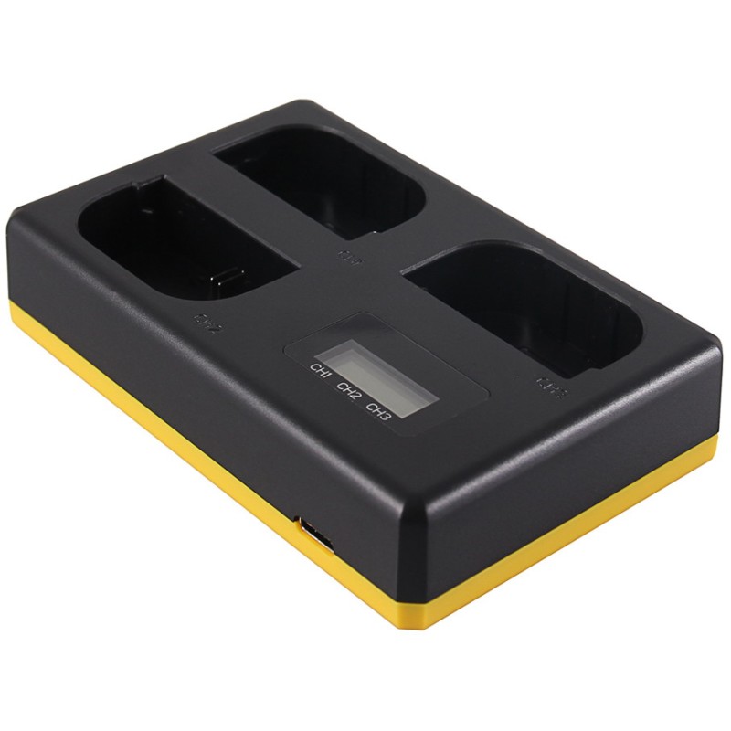 Trippelladdare Canon LP-E6 / LP-E6N / LP-E6NH - Laddar 3 batterier, även samtidigt