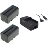 Set batterie NP-F750 compatible avec Ledgo Nanguang LuxPad43 - 2 accus + chargeur