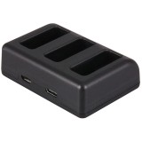 Huismerk triple chargeur pour GoPro Hero5, Hero6, Hero7, Hero (2018), Hero8 - Charge 3 batteries simultanément