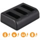 Huismerk triple chargeur pour GoPro Hero5, Hero6, Hero7, Hero (2018), Hero8 - Charge 3 batteries simultanément - Image 2