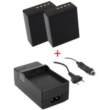 Lot de 2 batteries pour appareil photo compatibles avec Olympus BLH-1 + chargeur