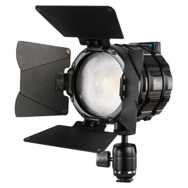 Linkstar Mini LED Fresnel Lucia L-1.5-K1 15W - lampe LED compacte avec filtre fresnel intégré et batterie NP-F