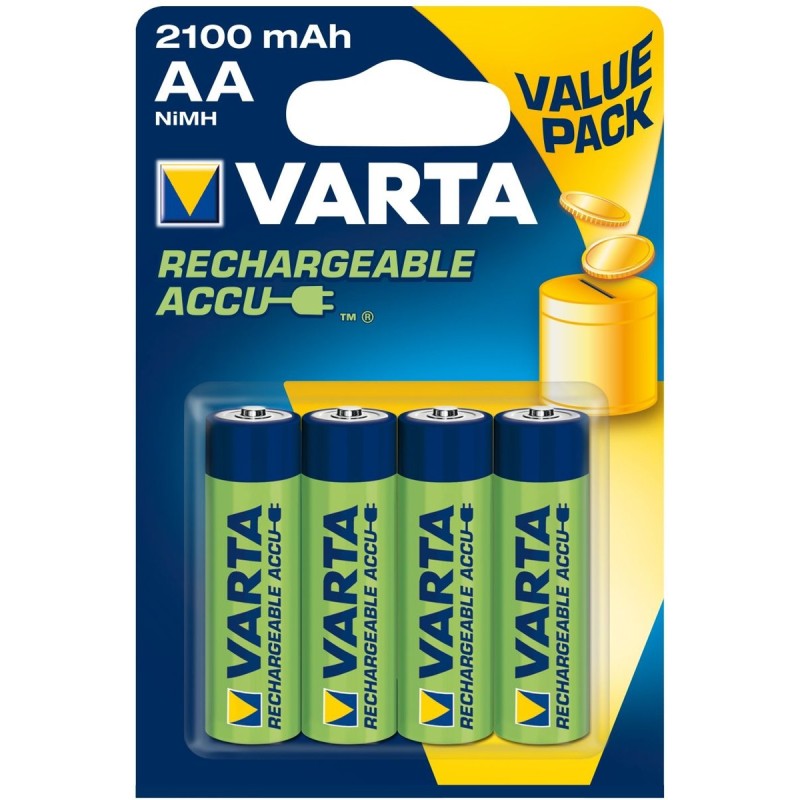 Varta AA batterijen oplaadbaar - 2100mAh - 4 stuks