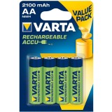 Varta piles AA rechargeables 2100mAh - pack de 4 batteries NiMH sans effet mémoire