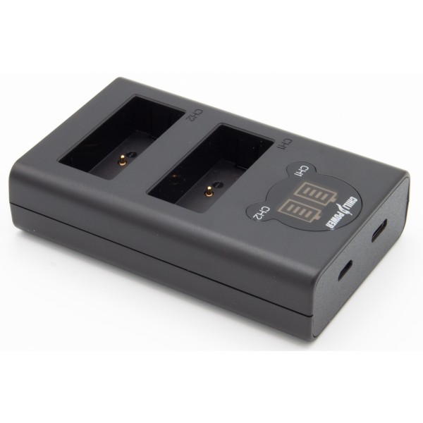 ChiliPower Fuji NP-W126 / NP-W126S chargeur double pour 2 batteries d'appareil photo (simultanément)