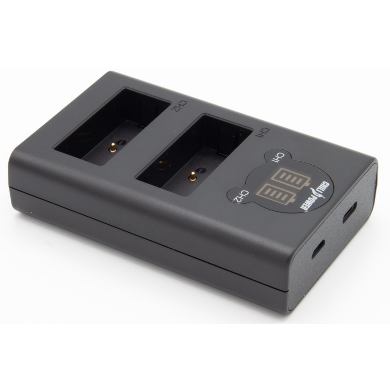 ChiliPower Fuji NP-W126 / NP-W126S dubbellader voor 2 camera accu's (tegelijk)