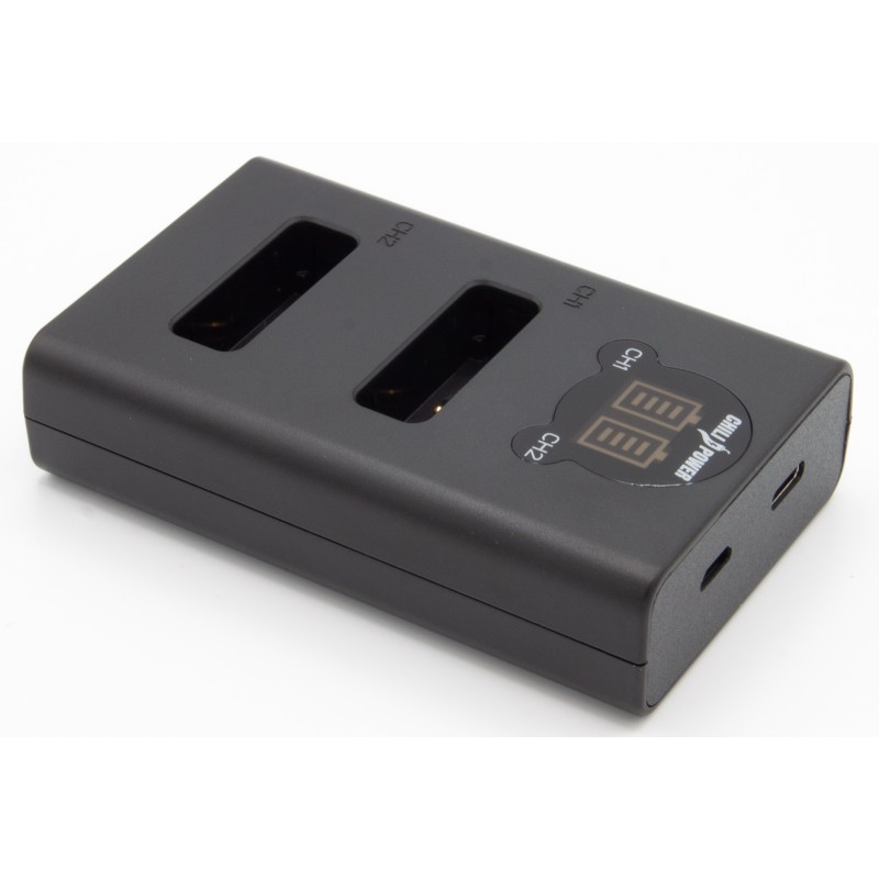 ChiliPower Canon NB-13L dubbellader voor 2 camera accu's (tegelijk)