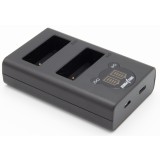 ChiliPower Panasonic DMW-BLC12 chargeur double USB pour 2 batteries d'appareil photo (simultanément)