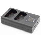 ChiliPower chargeur double USB pour 2 batteries Nikon EN-EL3 / EN-EL3e (simultanément)
