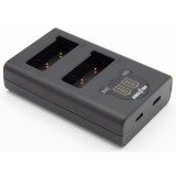 ChiliPower chargeur double USB pour 2 batteries Nikon EN-EL9 / EN-EL9a (charge simultanée)