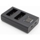 ChiliPower chargeur double USB pour 2 batteries Nikon EN-EL9 / EN-EL9a (charge simultanée)