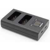 ChiliPower chargeur double USB pour 2 batteries Olympus BLN-1 (simultanément)