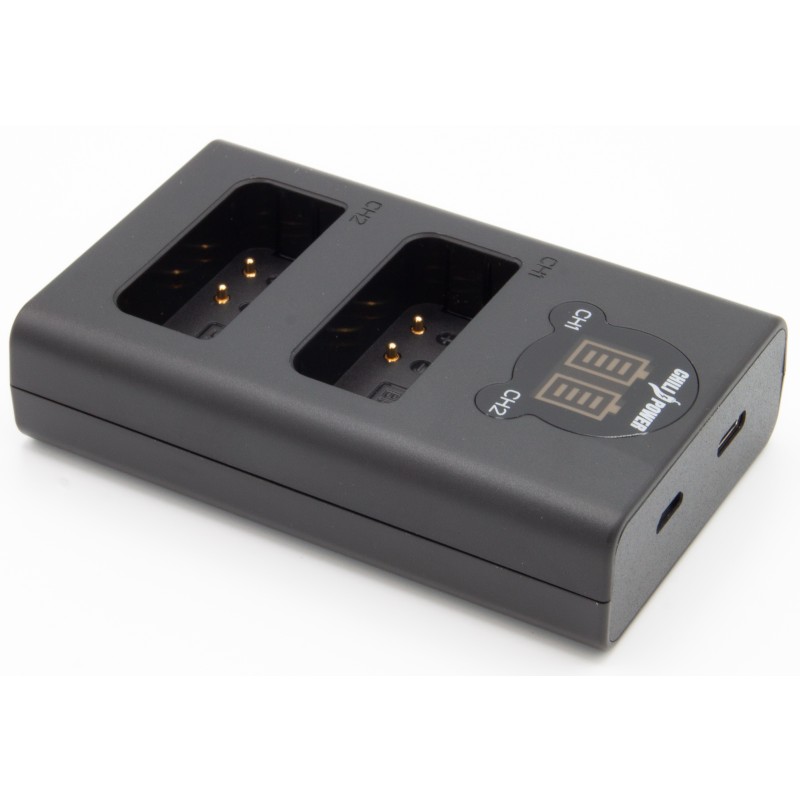 ChiliPower Olympus BLN-1 dubbellader voor 2 camera accu's (tegelijk)