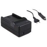 Chargeur compact compatible avec Sony NP-FR1 avec adaptateur voiture
