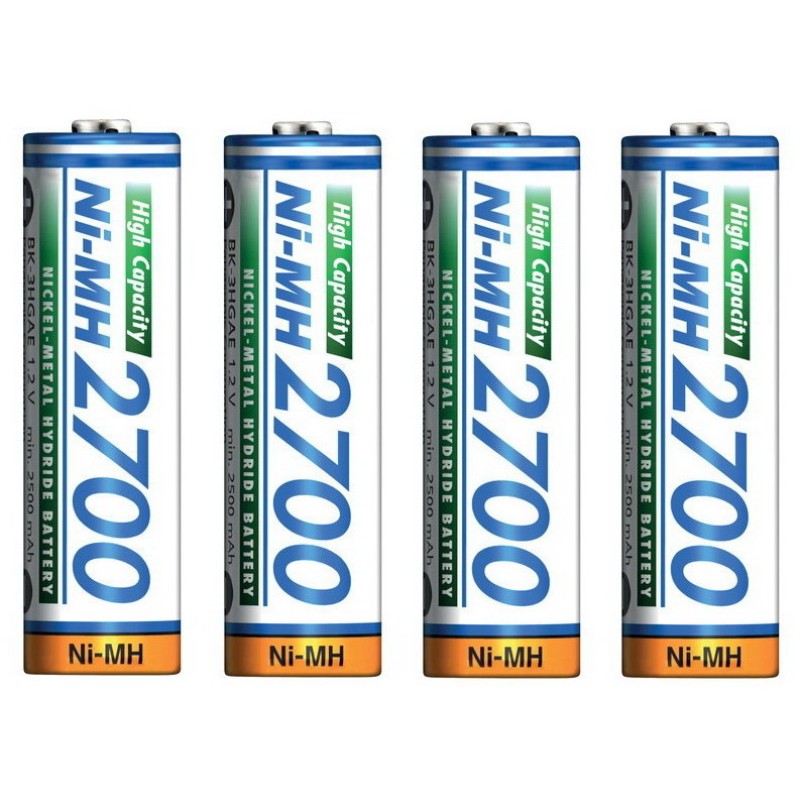 4 Superkrachtige AA Panasonic batterijen - 2700mAh