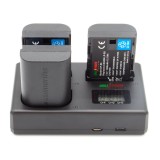 ChiliPower Canon LP-E6 kit deluxe - 3 batteries + chargeur triple pour charger 3 batteries