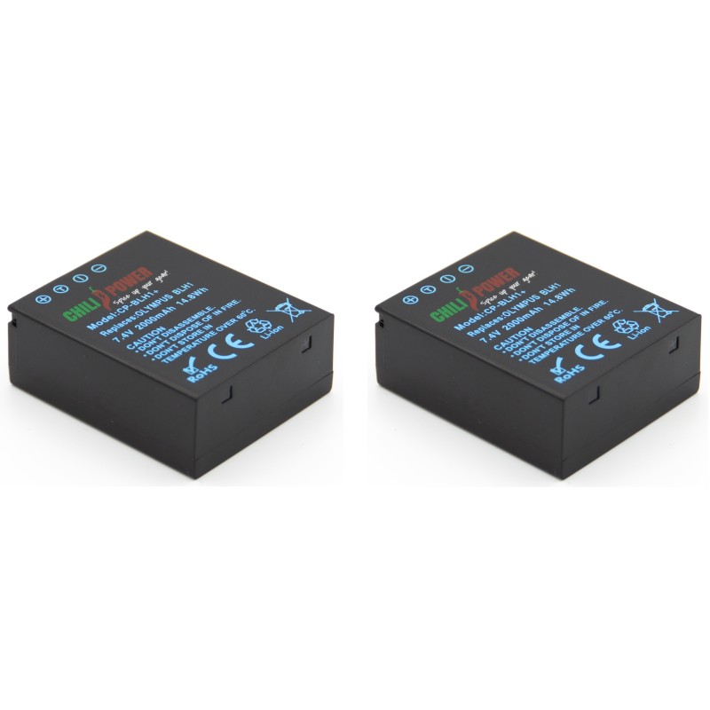 ChiliPower Olympus BLH-1 accu - 2000mAh - 2-Pack