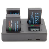 ChiliPower Canon LP-E17 Kit Deluxe - 3 batteries + chargeur triple pour charger 3 batteries simultanément