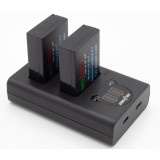 ChiliPower LP-E17 Canon USB Duo Kit - 2 batteries 950mAh avec chargeur double USB compact