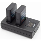 ChiliPower EN-EL14 Nikon USB Duo Kit - Set de 2 batteries d'appareil photo avec chargeur double USB