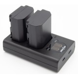 ChiliPower NP-FZ100 Sony USB Duo Kit - Set de 2 batteries et chargeur double USB pour appareil photo