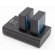 ChiliPower NP-W126 Fujifilm USB Duo Kit - Set de batteries pour appareil photo avec chargeur double USB - Image 3
