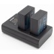 ChiliPower DMW-BLC12 kit de chargement USB duo pour Panasonic - 2 batteries 1300mAh et chargeur double - Image 3