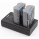 ChiliPower EN-EL3e Nikon USB Duo Kit - set de batteries pour appareil photo avec double chargeur USB - Image 3