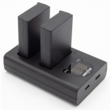 ChiliPower EN-EL9 kit duo USB pour Nikon - 2 batteries appareil photo 1300mAh avec chargeur double USB
