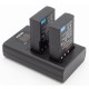 ChiliPower EN-EL9 kit duo USB pour Nikon - 2 batteries appareil photo 1300mAh avec chargeur double USB - Image 3
