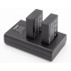 ChiliPower LP-E12 Canon USB Duo Kit - Set de batteries pour appareil photo avec chargeur double USB - Image 3