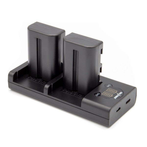 ChiliPower NP-FM500H Sony USB Duo Kit - ensemble d'accus pour appareil photo avec double chargeur USB