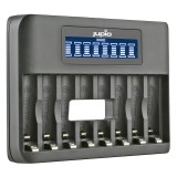 Jupio USB Octo Charger - chargeur rapide pour 1 à 8 piles AA ou AAA avec écran LCD